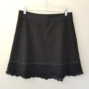 LOFT Black Lace Skirt Size 6 NWOT